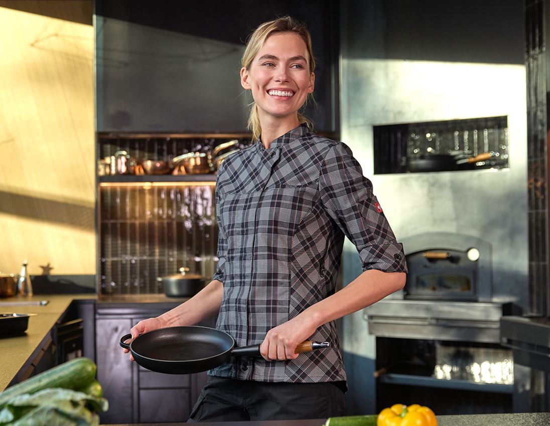 Jacken: Berufsjacke 3/4-Arm e.s.fusion, Damen + schwarz/weiß/rot 1