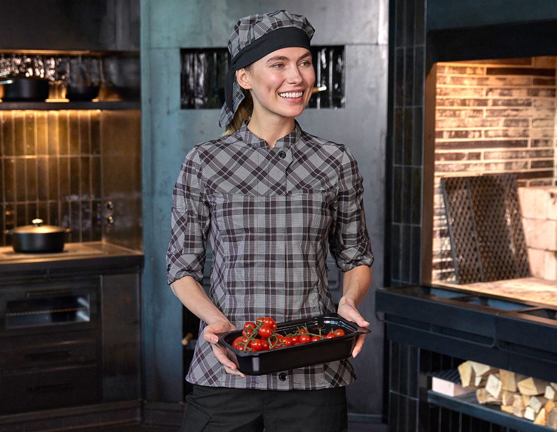 Jacken: Berufsjacke 3/4-Arm e.s.fusion, Damen + schwarz/weiß/rot