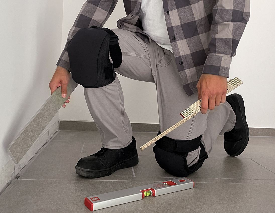 Knieschutz: e.s. Kniepolstertasche Pro-Comfort, soft + schwarz/schwarz