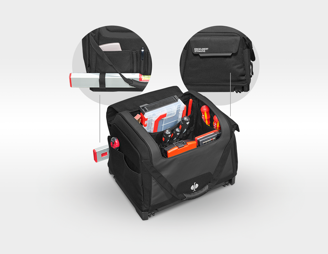 Sistema STRAUSSbox: STRAUSSbox tasca porta attrezzi chiusa + nero 1
