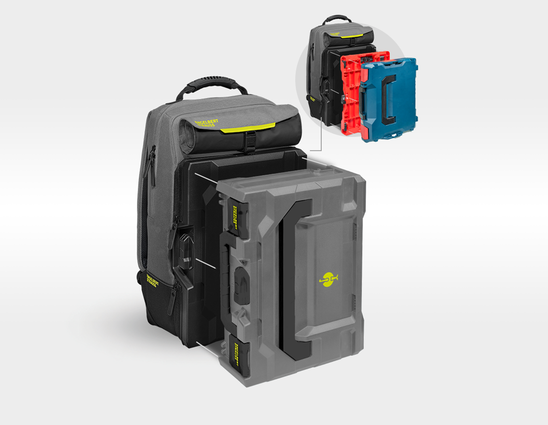 STRAUSSbox System: STRAUSSbox Rucksack + basaltgrau/acidgelb 2