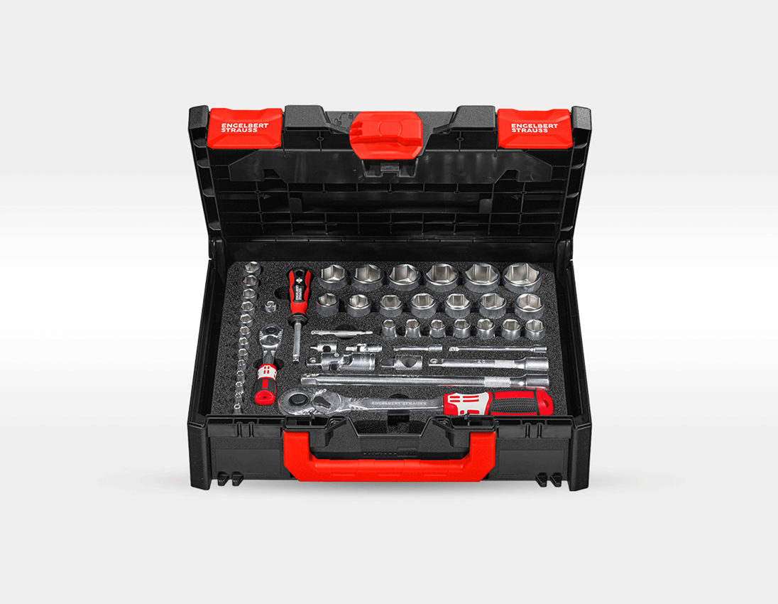 Sistema STRAUSSbox: Set attrezzi STRAUSSbox pro 1/4" + 1/2" elettr. 1