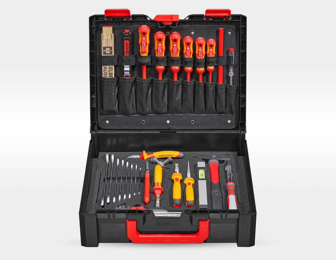 Sistema STRAUSSbox: Set attrezzi STRAUSSbox lockfix 1/4" + 1/2, elett.
