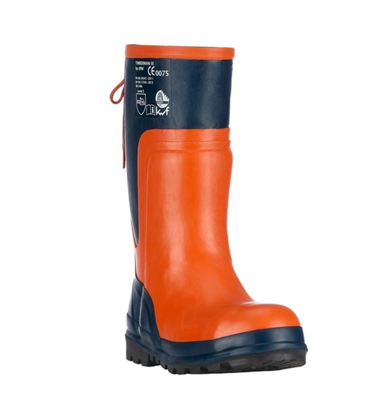 SB: SB Forst-Sicherheitsstiefel Timberman III + blau/orange 2