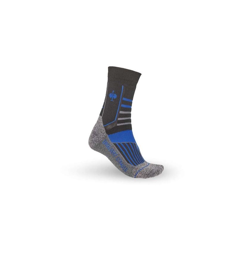 Winterzubehör: e.s. Allround Socken Function warm/high + schwarz/aluminium/kornblau