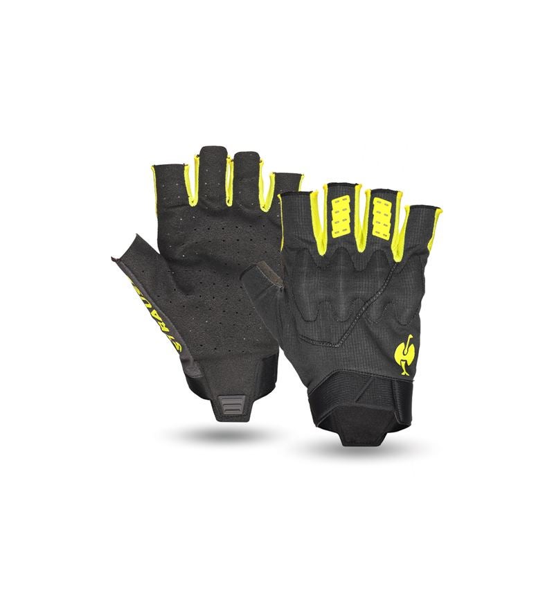 Hybrid: Handschuhe e.s.trail, short + schwarz/acidgelb
