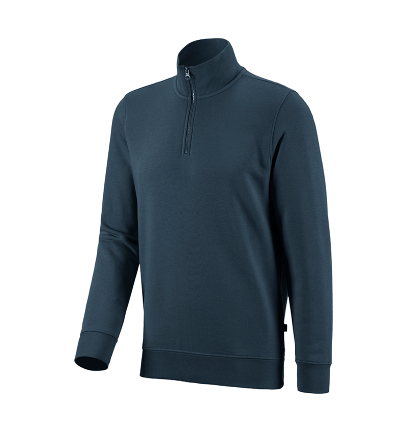 Shirts & Co.: e.s. ZIP-Sweatshirt poly cotton + seeblau 3