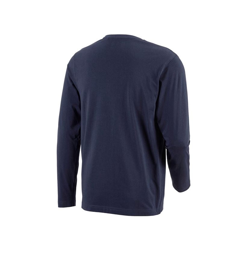 Shirts & Co.: e.s. Longsleeve cotton + dunkelblau 4