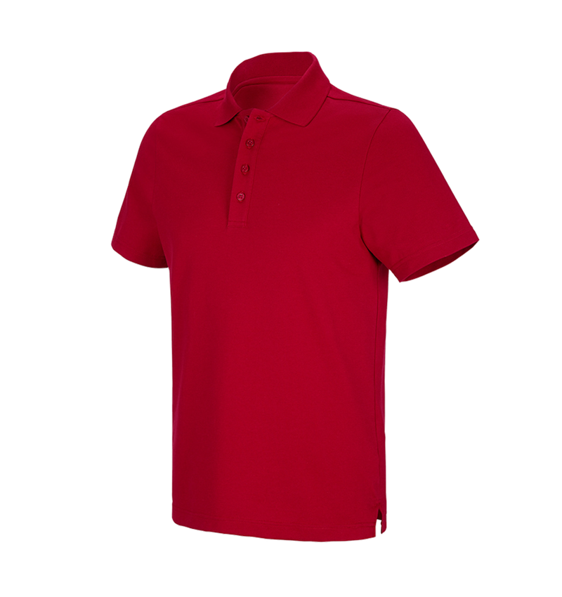 Maglie | Pullover | Camicie: e.s. polo funzionale poly cotton + rosso fuoco