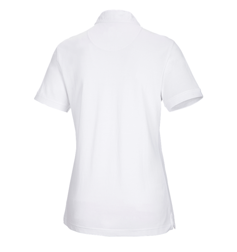 Shirts & Co.: e.s. Polo-Shirt cotton Mandarin, Damen + weiß 5