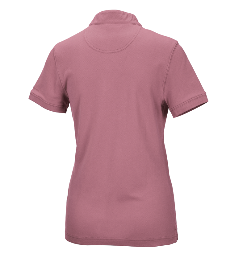 Shirts & Co.: e.s. Polo-Shirt cotton Mandarin, Damen + altrosa 1
