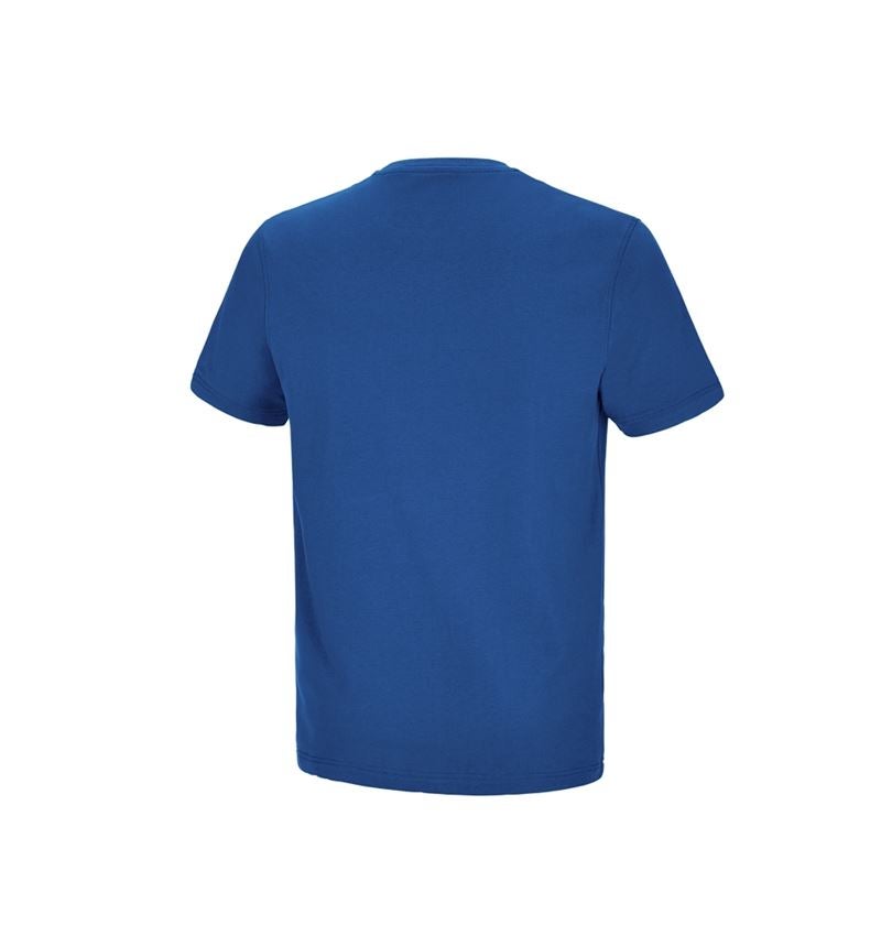 Shirts & Co.: e.s. T-Shirt cotton stretch Pocket + enzianblau 3