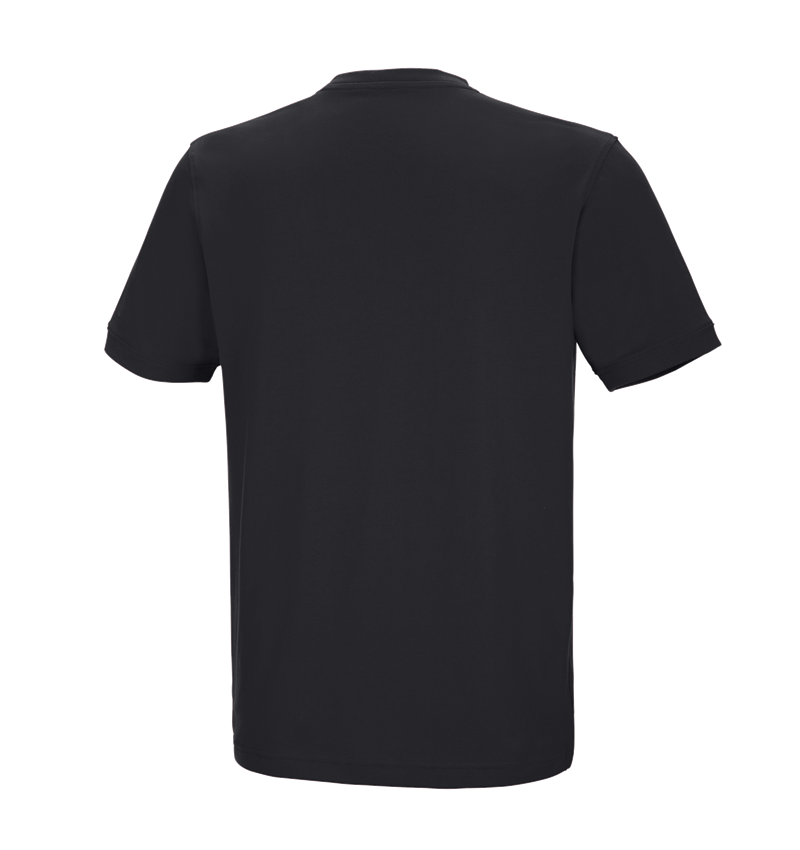 Shirts & Co.: e.s. T-Shirt cotton stretch V-Neck + schwarz 2
