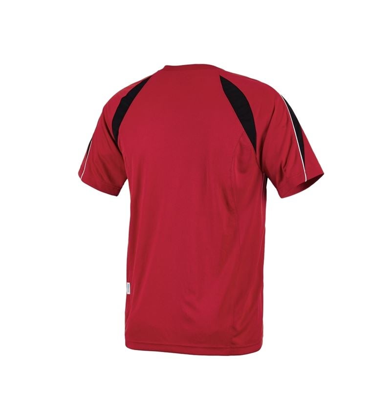 Shirts & Co.: e.s. Funktions-T-Shirt poly Silverfresh + rot/schwarz 2