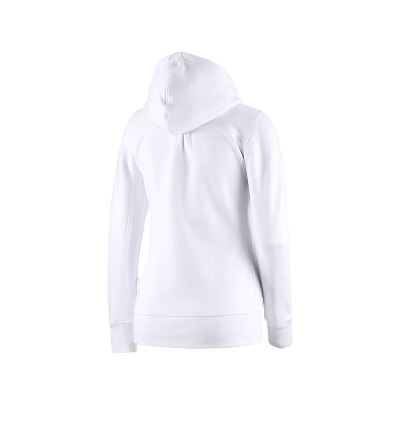 Shirts & Co.: e.s. Hoody-Sweatjacke poly cotton, Damen + weiß 1