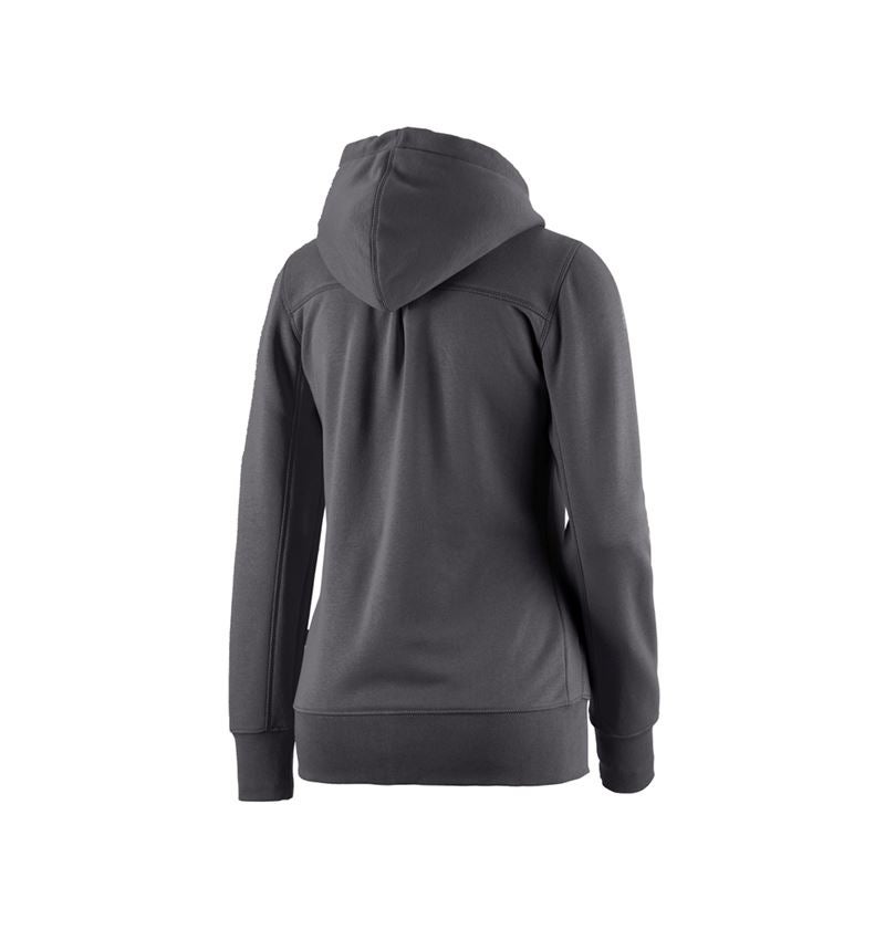 Shirts & Co.: e.s. Hoody-Sweatjacke poly cotton, Damen + anthrazit 3