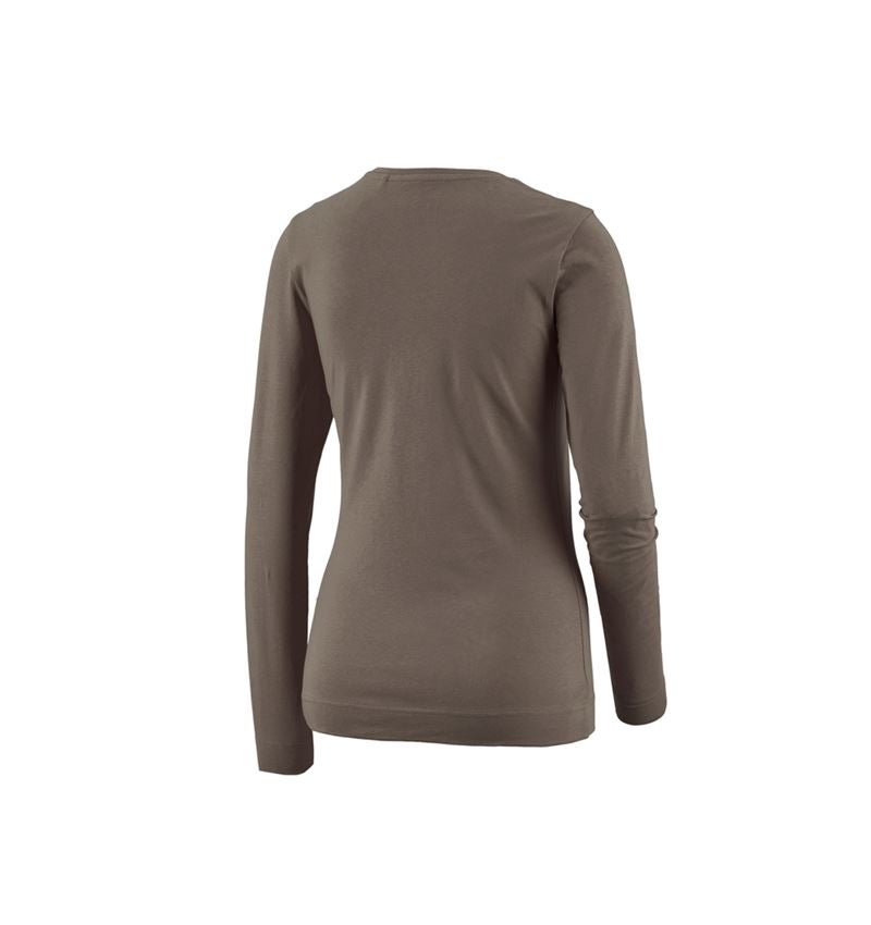Shirts & Co.: e.s. Longsleeve cotton stretch, Damen + stein 3