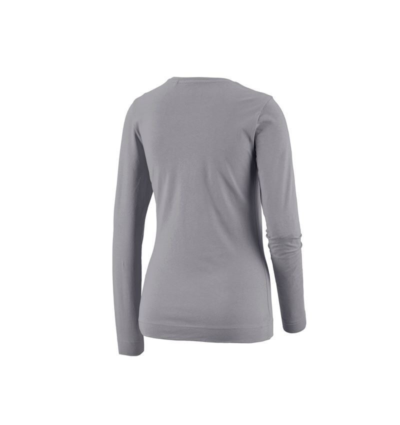 Shirts & Co.: e.s. Longsleeve cotton stretch, Damen + platin 3