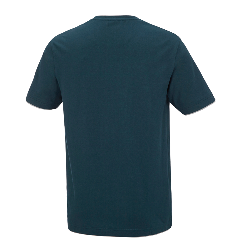 Shirts & Co.: e.s. T-Shirt cotton stretch Layer + seeblau/platin 4