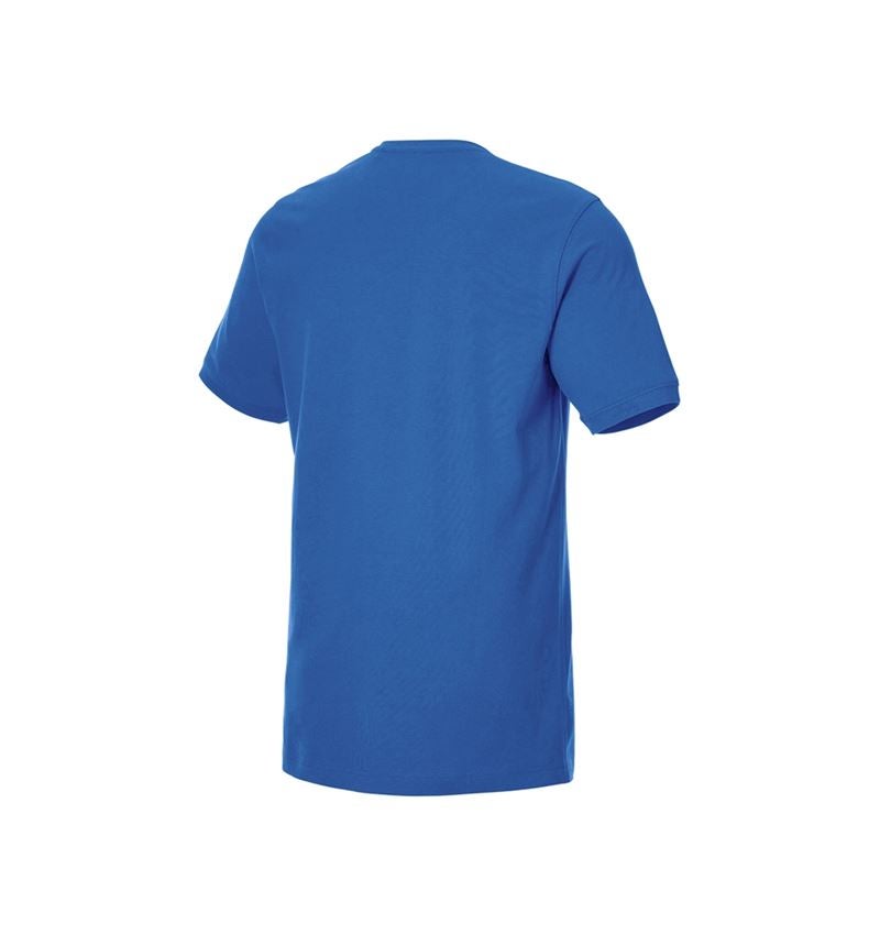 Shirts & Co.: e.s. T-Shirt cotton stretch, long fit + enzianblau 4