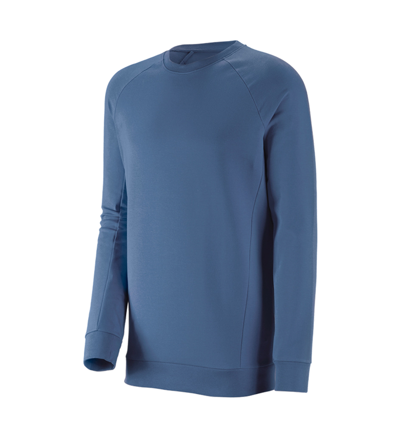 Shirts & Co.: e.s. Sweatshirt cotton stretch, long fit + kobalt 2