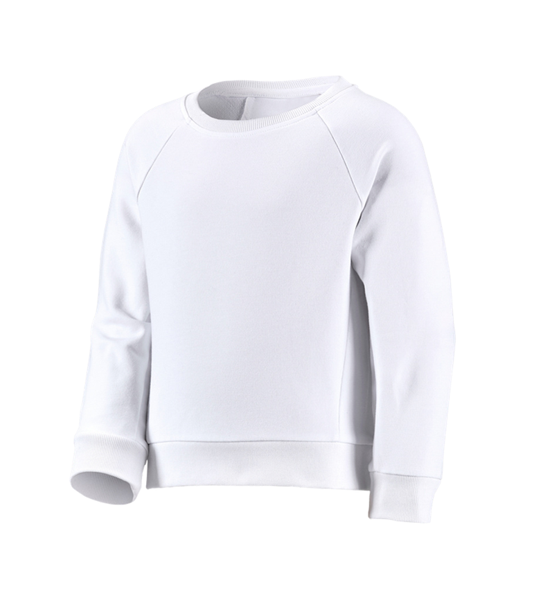 Shirts & Co.: e.s. Sweatshirt cotton stretch, Kinder + weiß