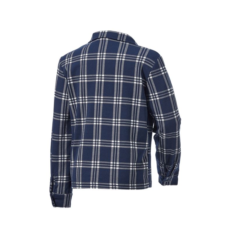 Accessoires: e.s. Karo-Pyjama Oberteil, Kinder + tiefblau/weiß 6