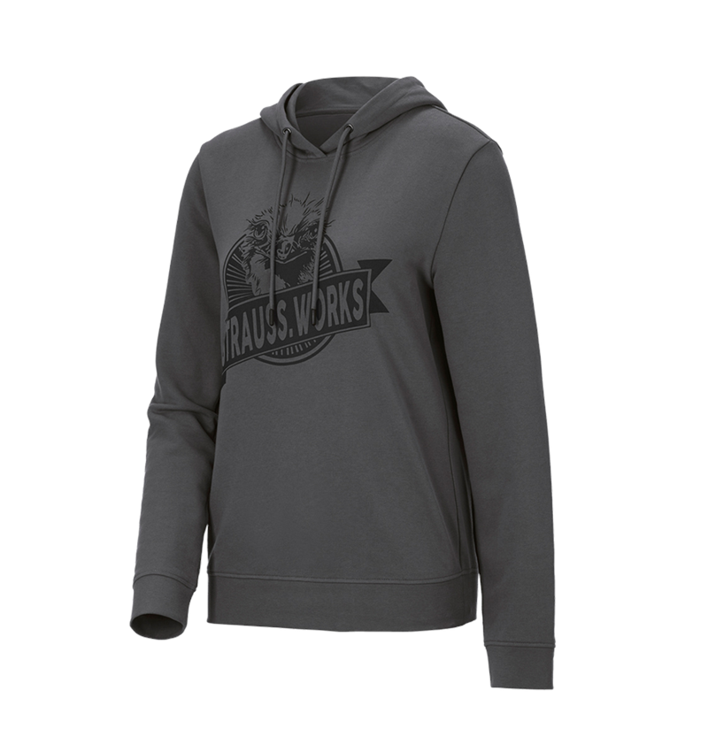 Shirts & Co.: Hoody-Sweatshirt e.s.iconic works, Damen + carbongrau 4
