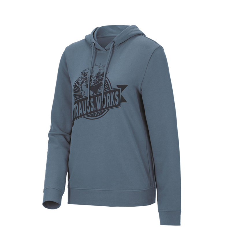 Shirts & Co.: Hoody-Sweatshirt e.s.iconic works, Damen + oxidblau 3