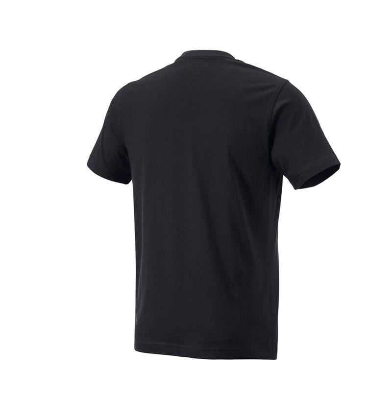 Shirts & Co.: e.s. T-Shirt cotton, slim fit + schwarz 3