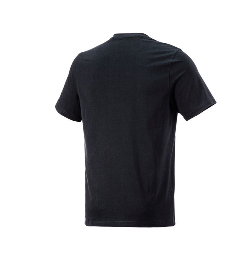 Shirts & Co.: e.s. T-Shirt cotton V-Neck + schwarz 4