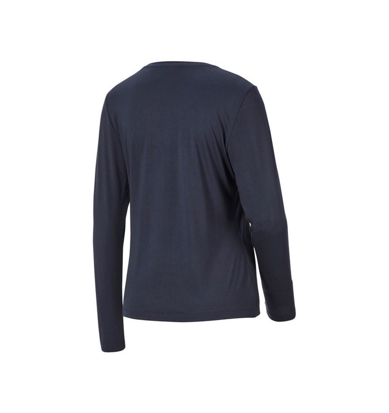 Shirts & Co.: Modal-Longsleeve e.s.avida, Damen + dunkelblau 3
