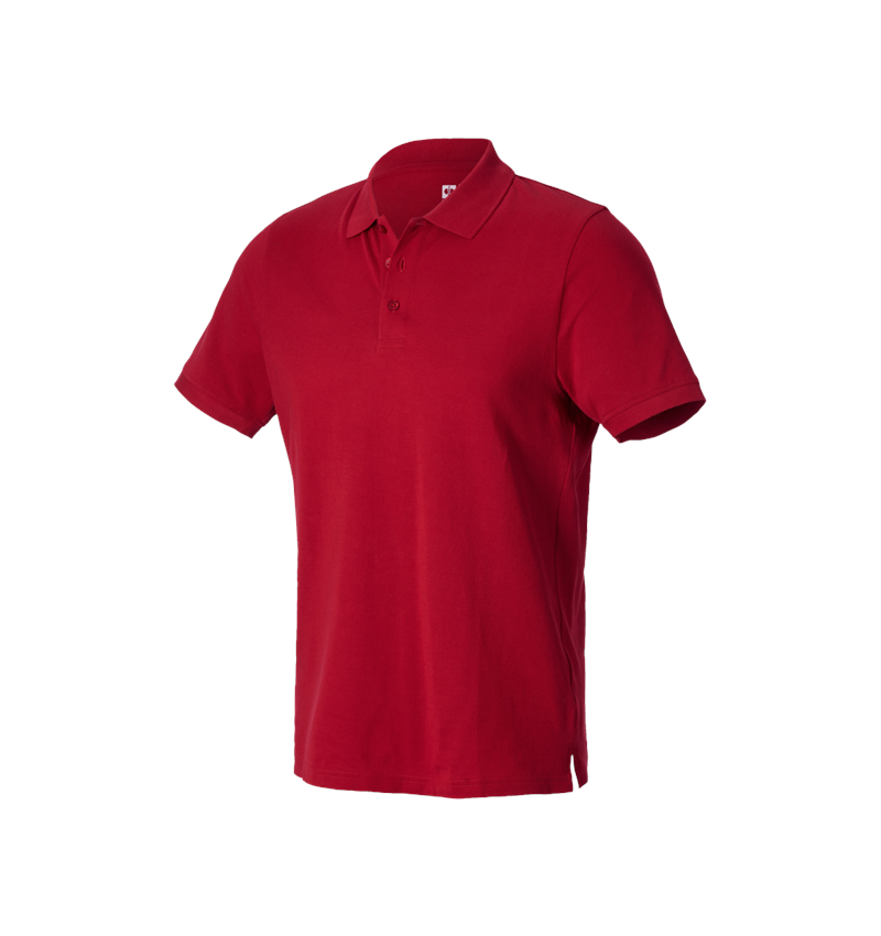 Bekleidung: e.s. Piqué-Polo cotton light + feuerrot 2