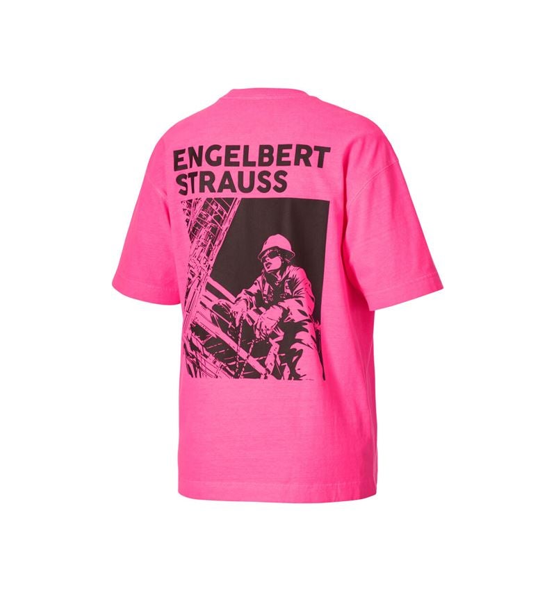 Shirts & Co.: e.s. T-Shirt neon, Damen + neonpink vintage 4