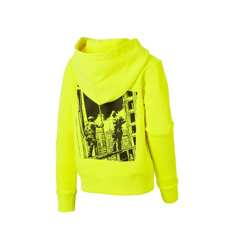 Shirts & Co.: e.s. Hoody-Sweatshirt neon, Kinder + neongelb vintage 4