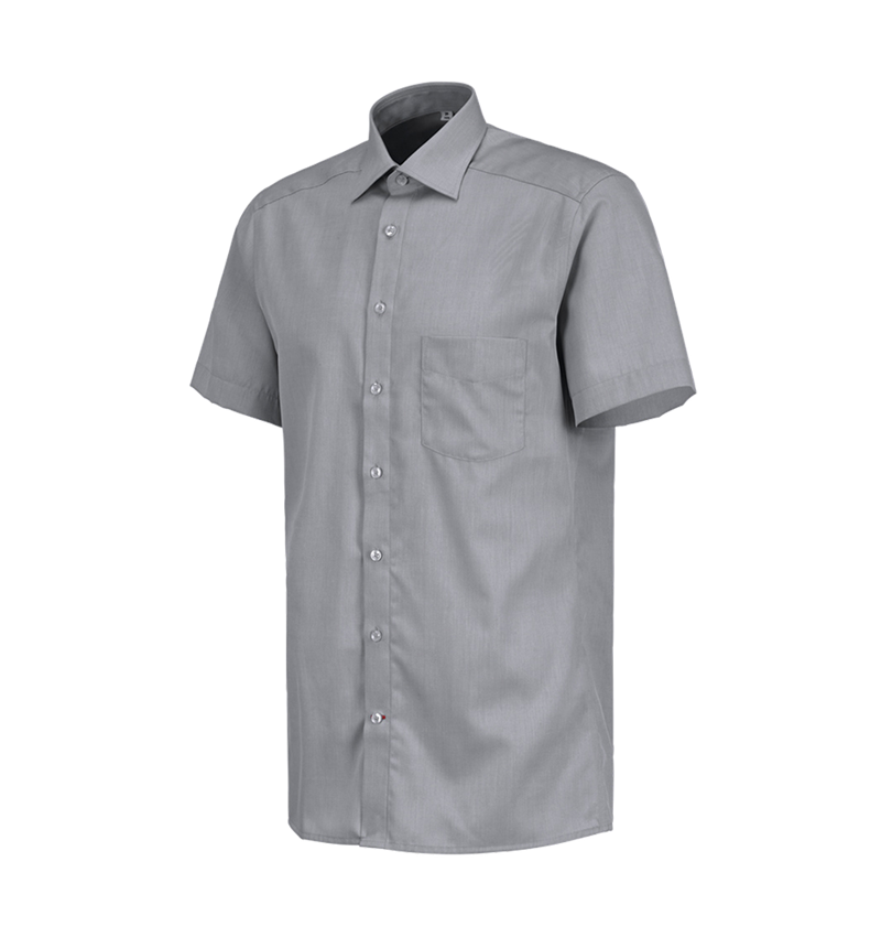 Themen: Business Hemd e.s.comfort, kurzarm + grau melange 1