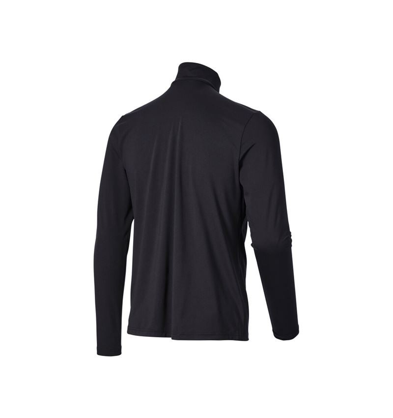Shirts & Co.: Funktions Troyer-Longsleeve UV e.s.trail + schwarz/warnorange/warngelb 4
