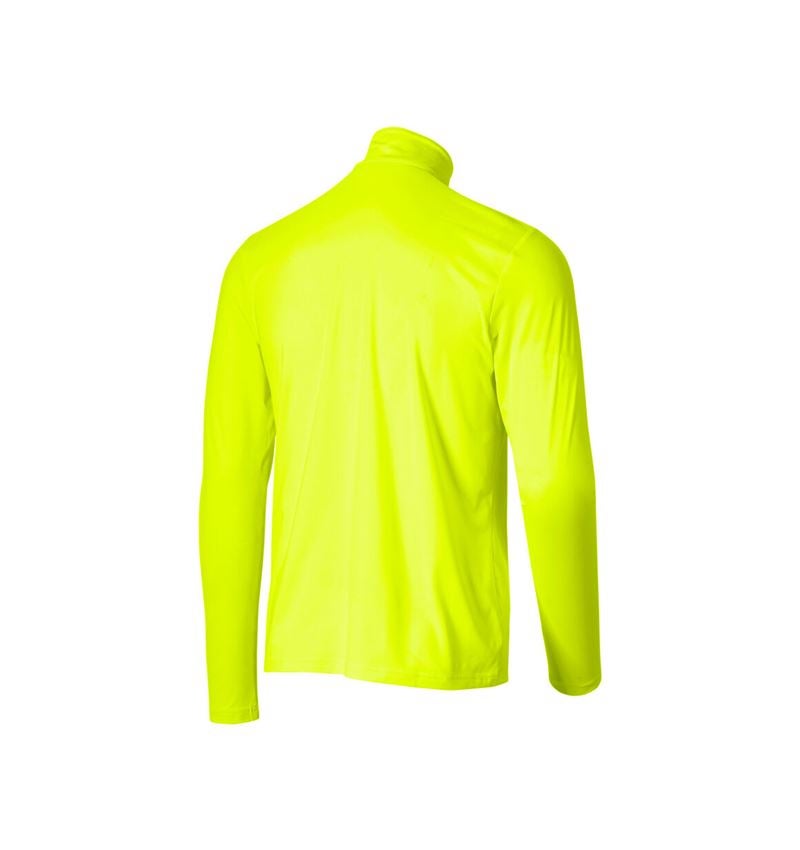 Shirts & Co.: Visibility Funkt. Troyer-Longsleeve UV e.s.trail + warngelb/schwarz 5
