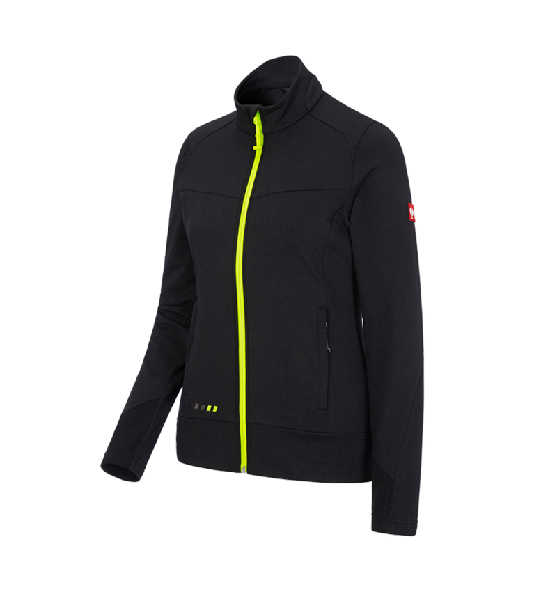 Jacken: FIBERTWIN® clima-pro Jacke e.s.motion 2020, Damen + schwarz/warngelb 2