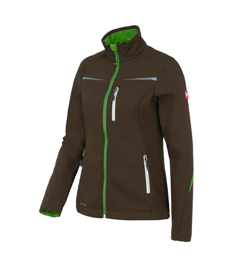 Jacken: Softshelljacke e.s.motion 2020, Damen + kastanie/seegrün 2