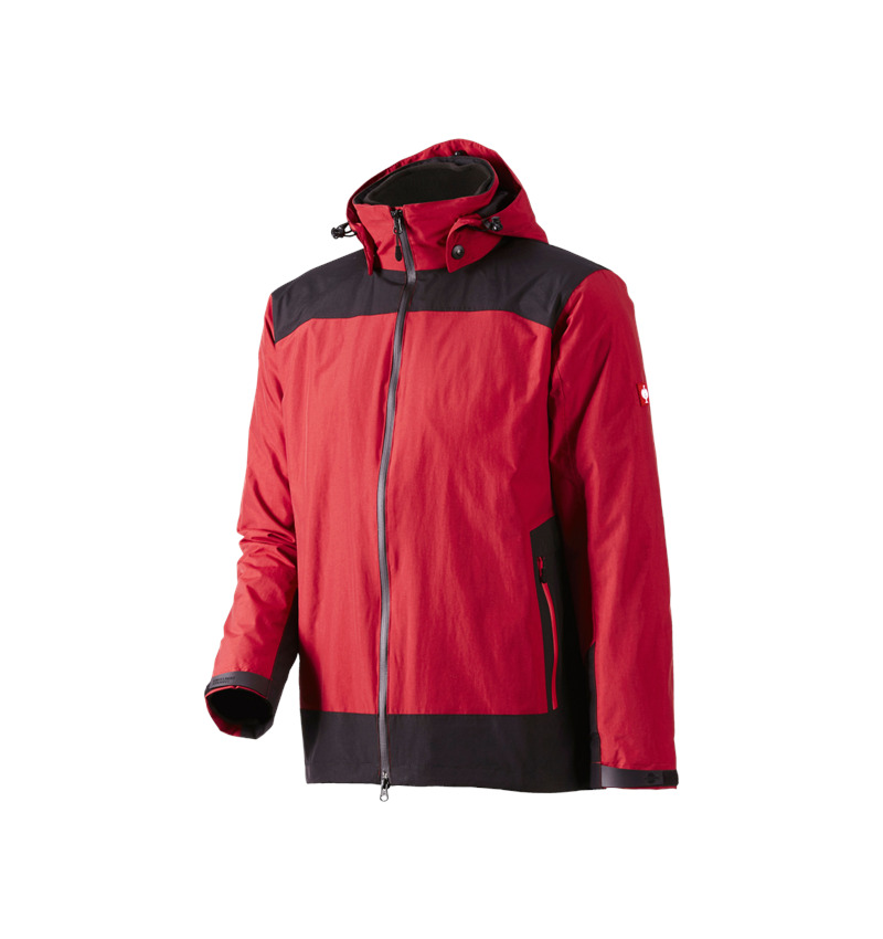 Arbeitsjacken: e.s. 3 in 1 Funktionsjacke, Herren + rot/schwarz