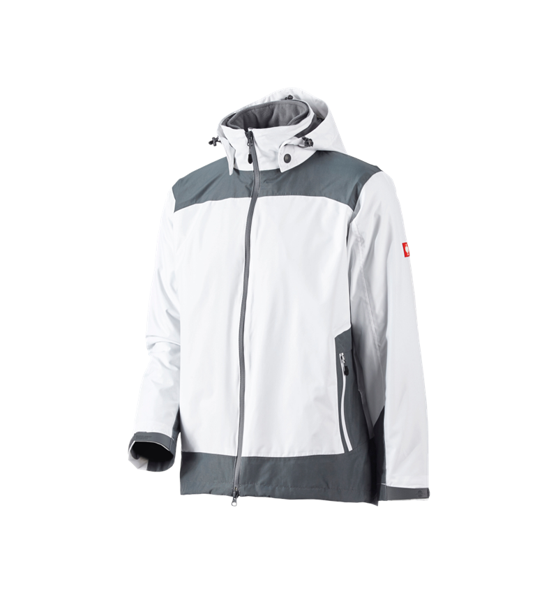 Arbeitsjacken: e.s. 3 in 1 Funktionsjacke, Herren + weiß/grau