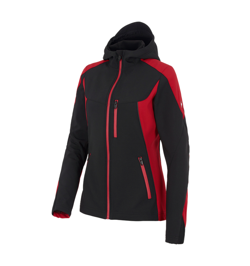 Giacche da lavoro: Giacca Softshell e.s.vision, donna + nero/rosso 2