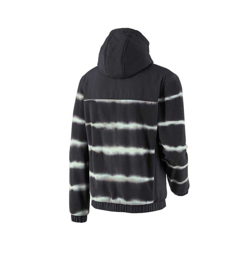 Jacken: Hybrid Kapuzenfleecejacke tie-dye e.s.motion ten + oxidschwarz/magnetgrau 3