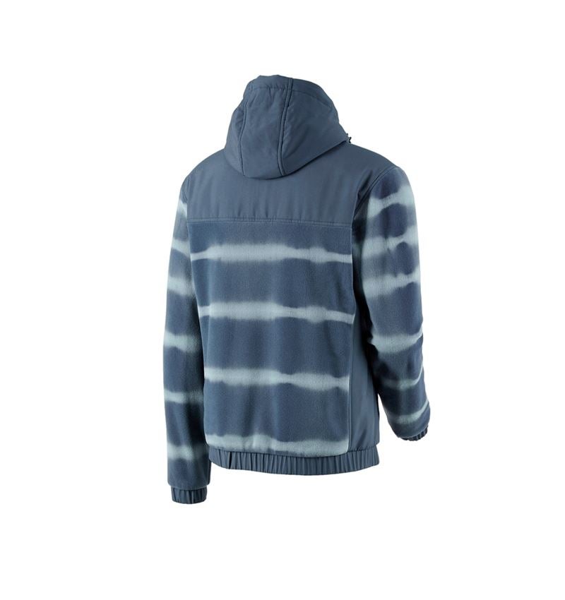 Jacken: Hybrid Kapuzenfleecejacke tie-dye e.s.motion ten + schieferblau/rauchblau 4