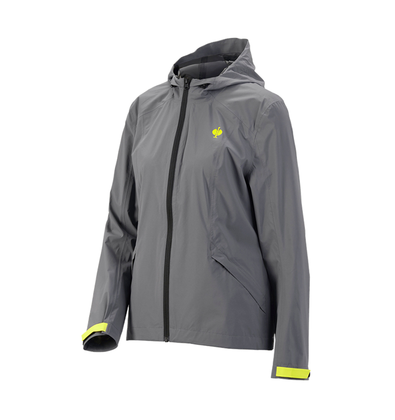 Jacken: Windbreaker light-pack e.s.trail, Damen + basaltgrau/acidgelb 3