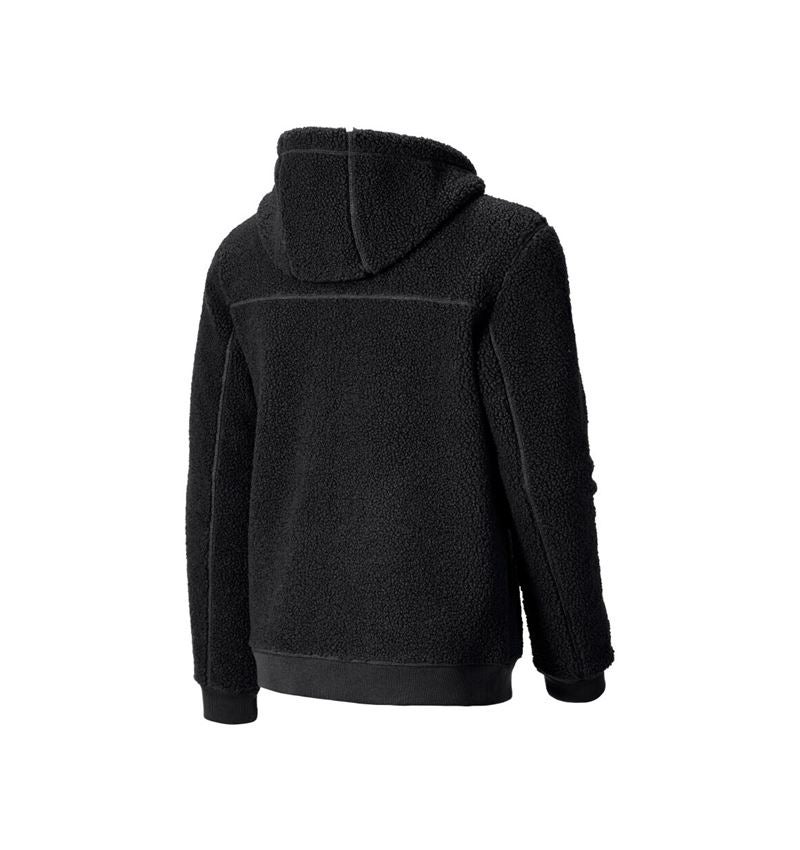 Themen: Faserpelz Kapuzenjacke e.s.e:pic + schwarz 5