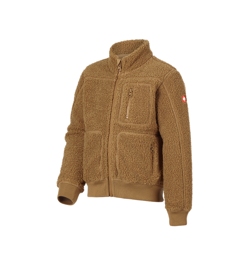 Jacken: Faserpelz Jacke e.s.e:pic, Kinder + mandelbraun 3