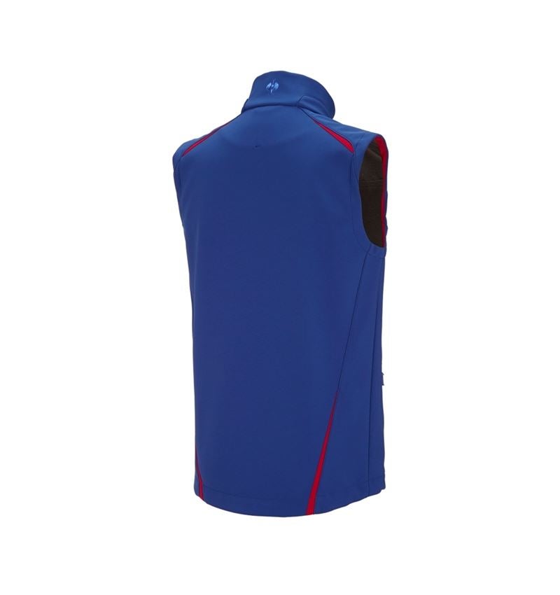 Westen: Softshell Weste e.s.motion 2020 + kornblau/feuerrot 3