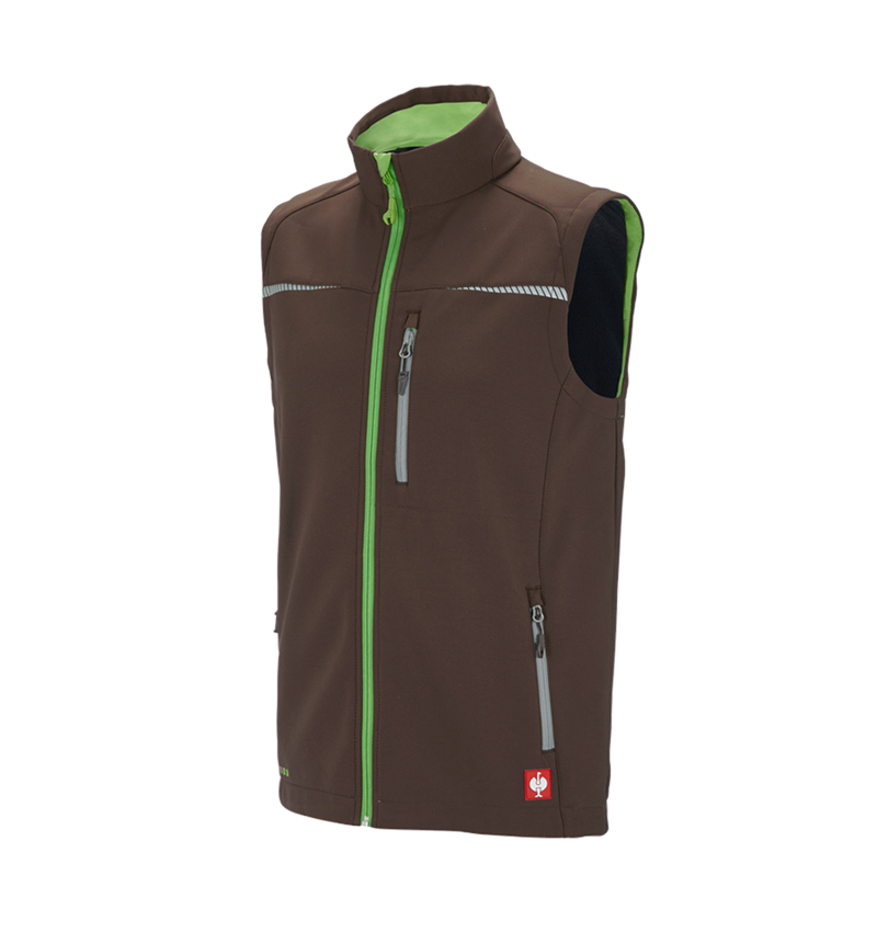 Gilet: Gilet Softshell e.s.motion 2020 + castagna/verde mare 2
